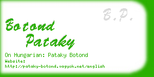 botond pataky business card